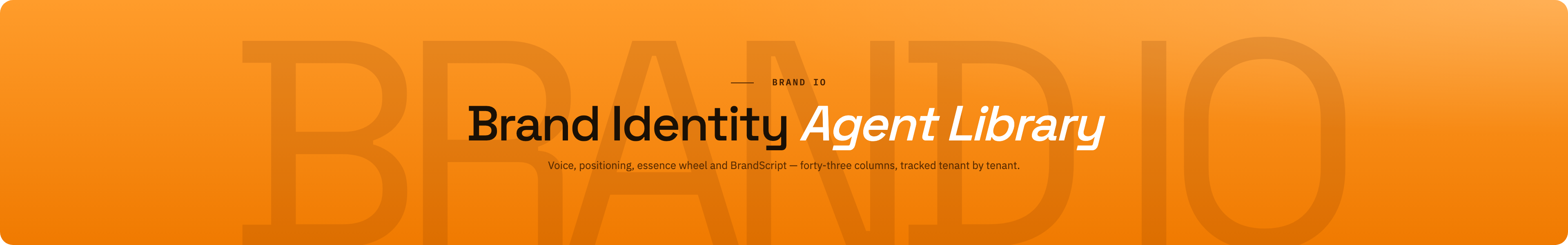Brand Identity brand / centered