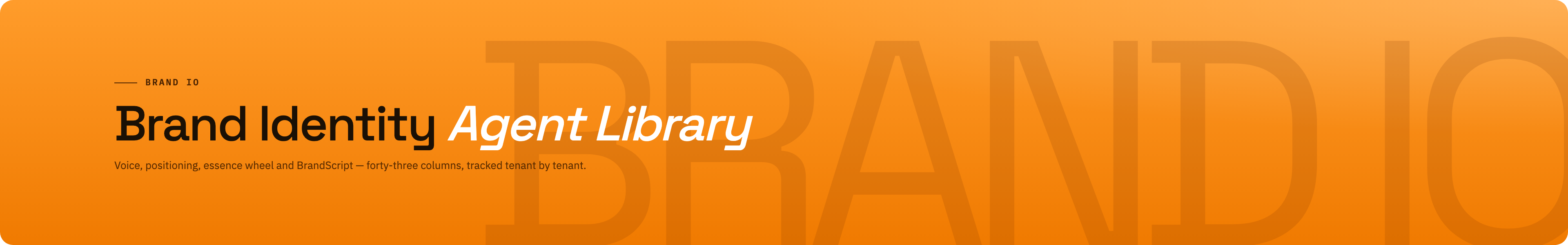 Brand Identity brand / orange