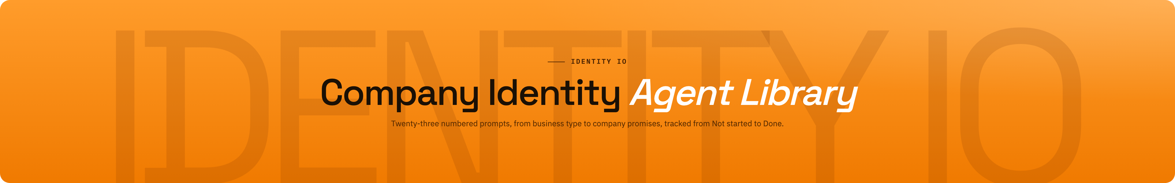 Company Identity brand / centered