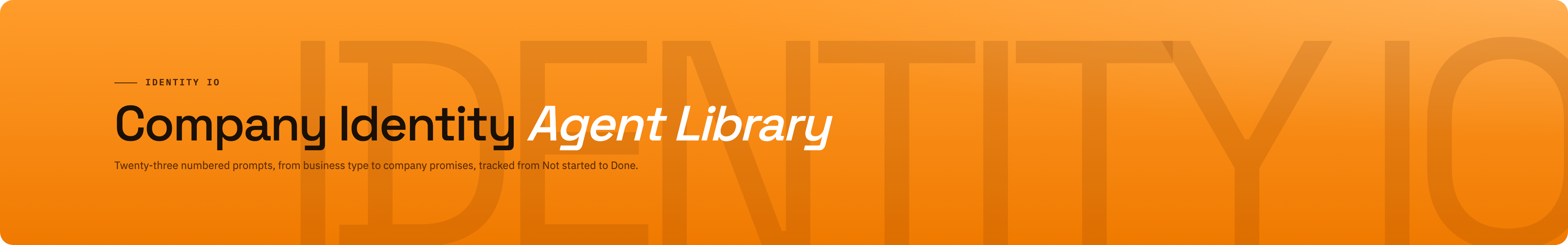 Company Identity brand / orange