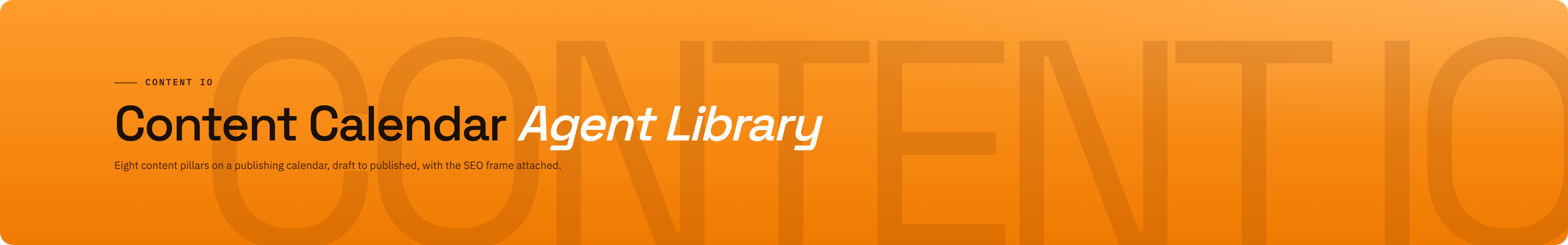Content Calendar brand / orange