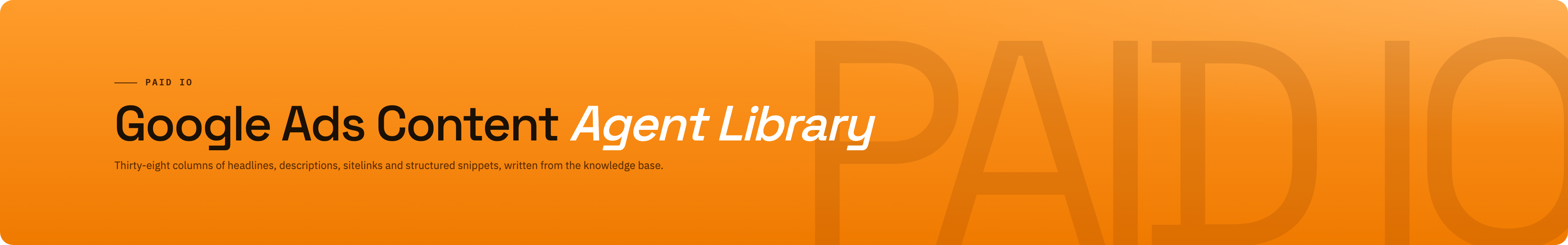 Google Ads Content brand / orange