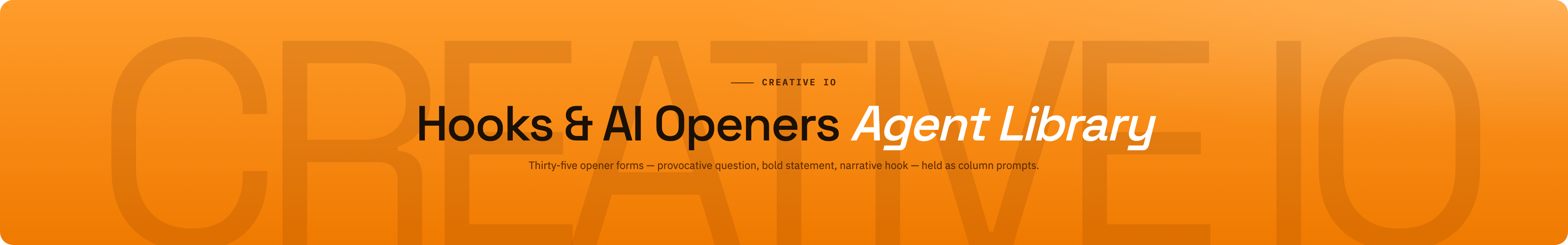 Hooks & AI Openers brand / centered