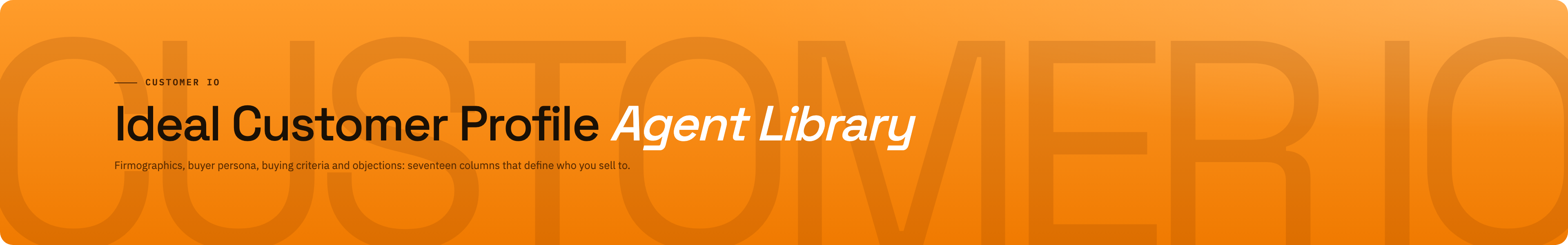 Ideal Customer Profile brand / orange