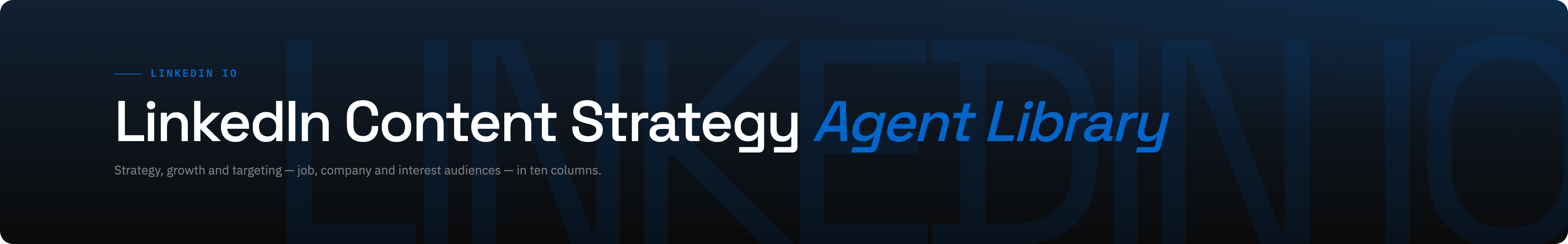 LinkedIn Content Strategy colour / dark