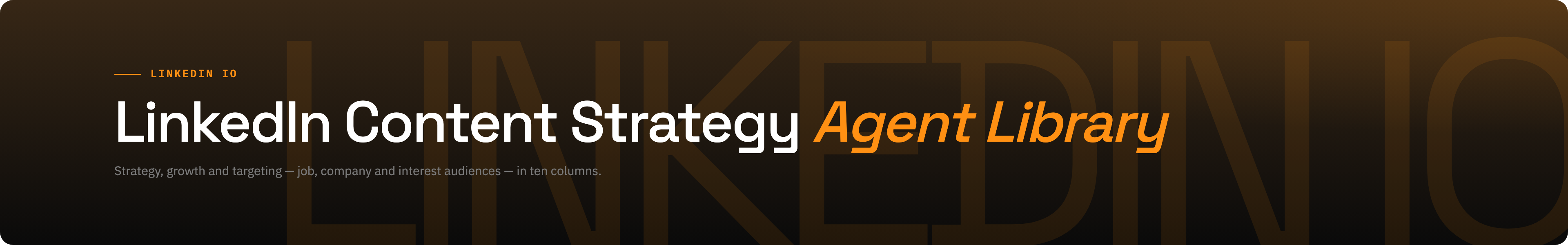 LinkedIn Content Strategy brand / dark