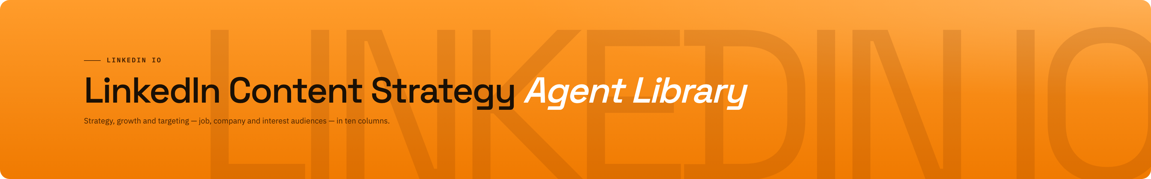LinkedIn Content Strategy brand / orange
