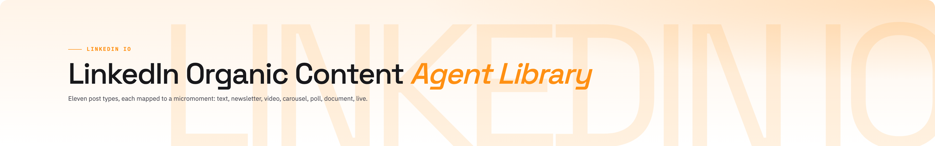 LinkedIn Organic Content brand / light