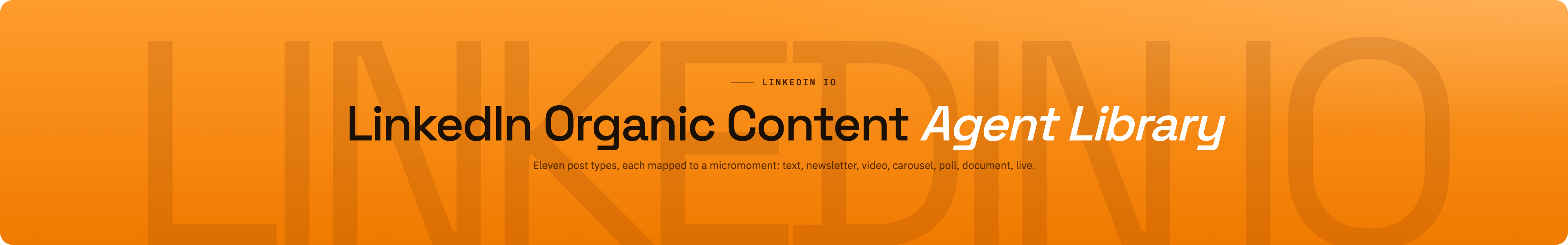 LinkedIn Organic Content brand / centered