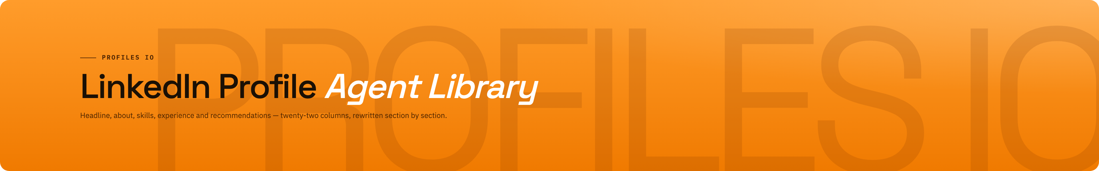 LinkedIn Profile brand / orange