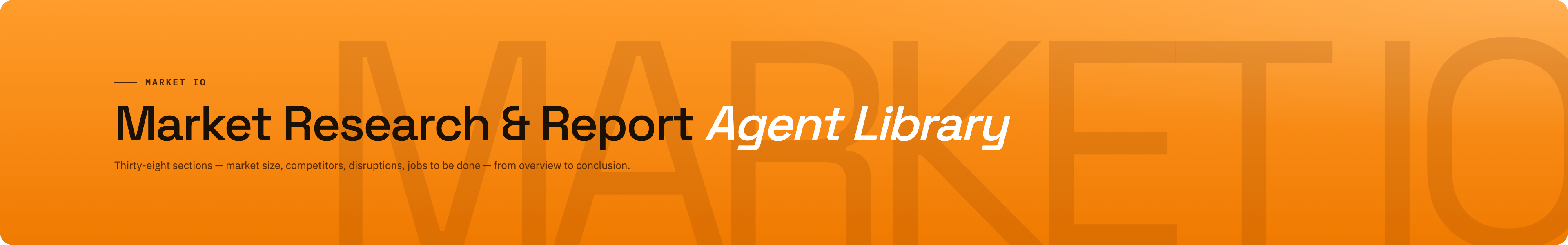 Market Research & Report brand / orange
